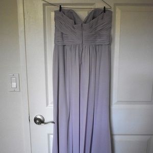 David's Bridal Long Strapless Chiffon Dress